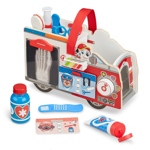 Coche Madera De Rescate Melissa & Doug Paw Patrol Marshall's Color Azul