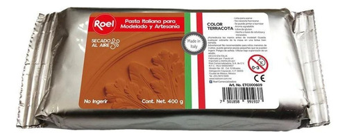 Pasta Modelar Italiana Terracota Roel 400g Manualidad