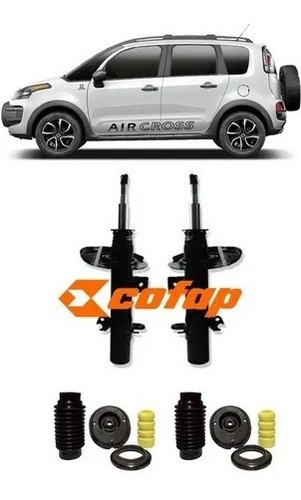 Par Amortecedor + Kit Citroen C3 Aircross Picasso 100% Novo