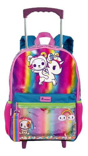 Mochila Menina Infantil Escolar Rodinha Tokidoki Unicórnio G