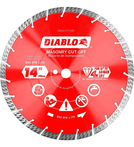 Diablo By Freud Dmadst1400 14 In. Diamond Segmented Turbo Cu