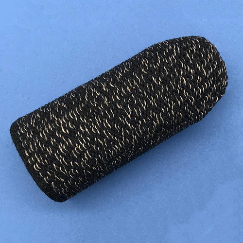 Cubierta De Guante De Con Pantalla Plata Fibra Negro1