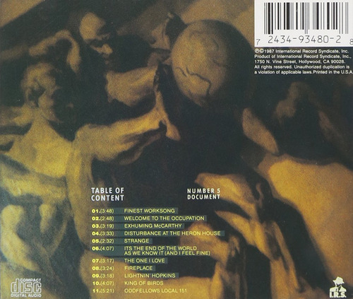 Cd De Áudio: R.e.m. - Documento