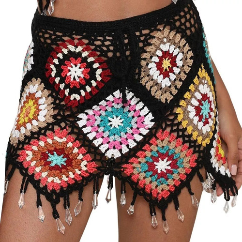 Mujeres Club Night Out Beach Bikini Cover Knitting Crochet