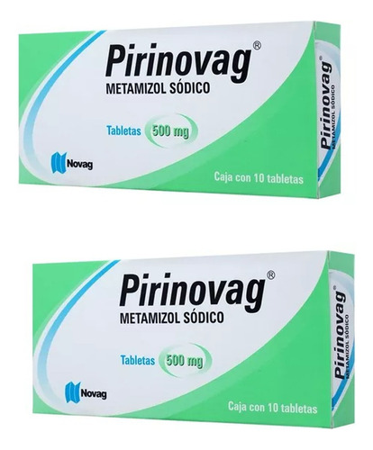 Pirinovag Tableta 500 Mg, 2 Cajas Con 10 Tabletas