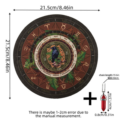 Pendulum Board For Divination Round Raven Pendulum Boards As