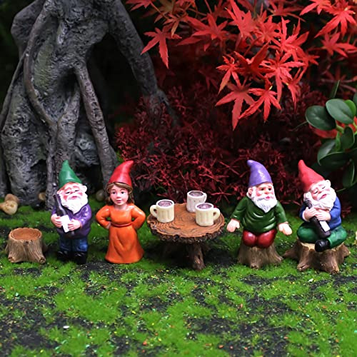 Jardín De Gnomos Juego De 6 Divertidas Decoraciones De...
