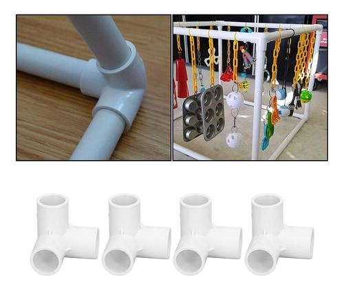 10 Piezas De Accesorios De Tubería De 3 Vías, Plástico Pvc,