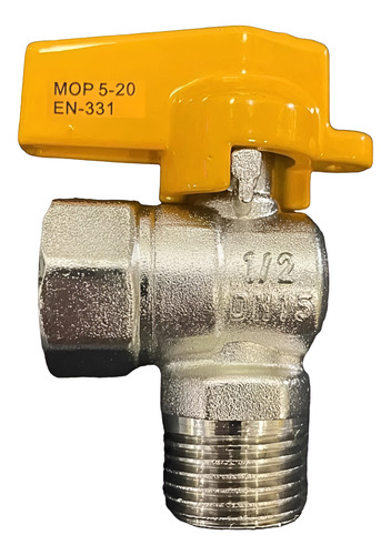 Kit Com 2 Registro Gás 1/2 Angular 90° Npt Macho/femea