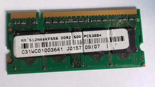 Memória 512mb P/ Notebook Itaucom Brasil 512n66kfs56