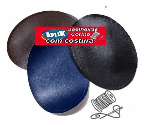 Joelheira Para Costurar Em Calça Infantil- 1 Par Couro Eco