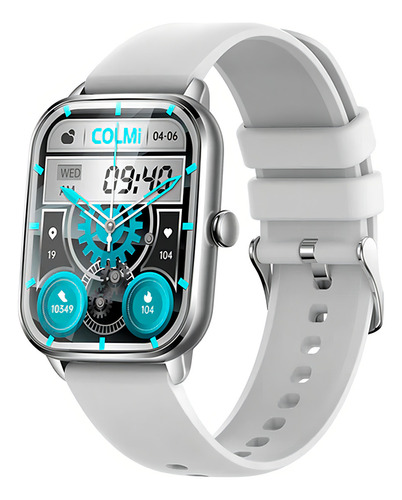 Smartwatch Colmi C61 Grey Silicone Salud Deporte Notificador Color de la caja Plateado Color de la malla Gris Color del bisel Plateado