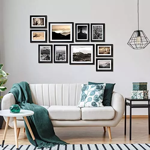 Giftgarden - Marco de fotos con alfombrilla blanca para múltiples fotos, 10  unidades, Dos 8x10, Cuatro 4x6, Cuatro 5x7
