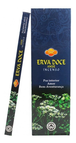 Incenso Indiano Sac Erva Doce 50 Caixinhas + Brinde Especial