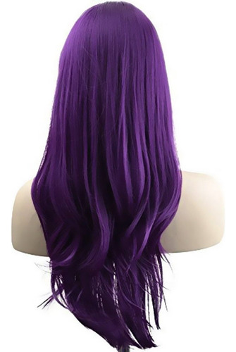 Pelucas Moradas De Pelo Largo Ondulado Y Rizado For Cosplay