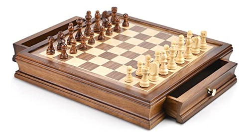Amerous Juego De Ajedrez Magnético De Madera De