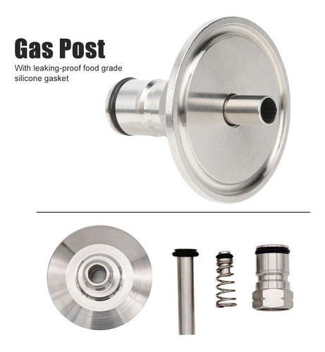 Adaptador Tri Clamp Gas Lock Post A Ball Conector Cer De 1.5