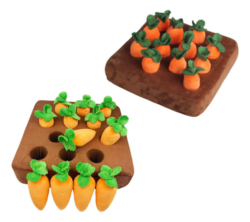 2 Set Creativo Perro Zanahoria Peluche Gatos Vegetales