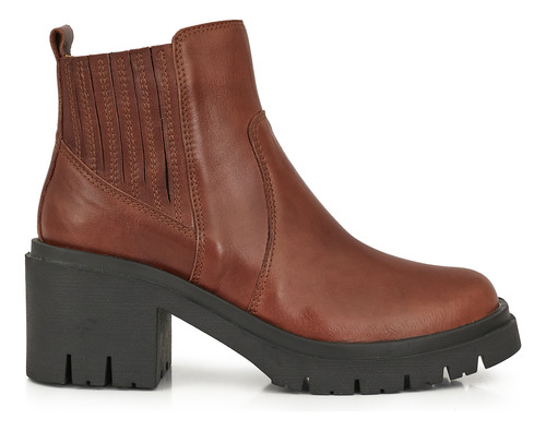 Bota Mujer Cuero Plataforma Zapato Elasticos Briganti Breze