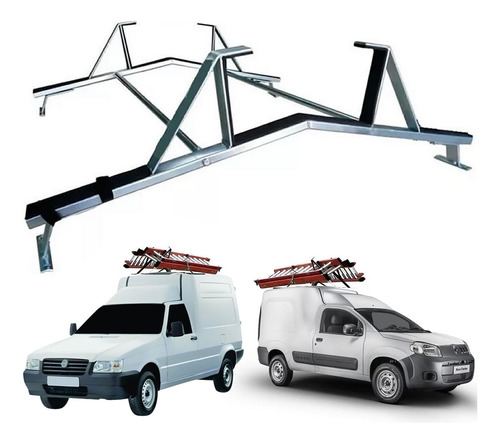 Rack Teto Suporte Porta Escada Universal Fiat Fiorino Todas