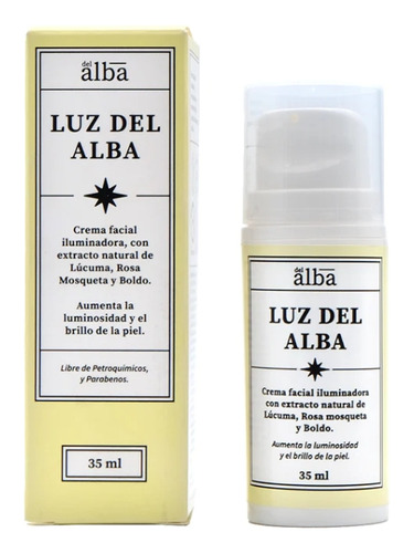 Crema Iluminadora Y Despigmentante Luz Del Alba Vegana 35ml.