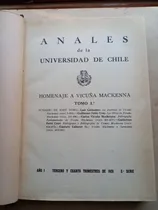 Comprar Homenaje A Vicuña Mackenna 2 Tomos Anales U. De Chile 1931