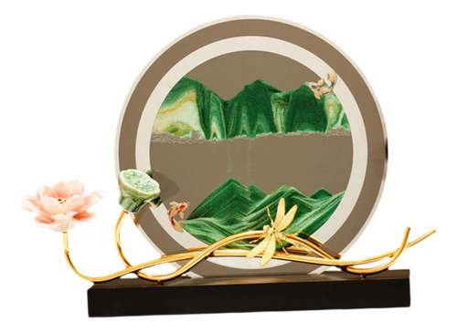Decoración De Arena Movediza, Adorno De Imagen Verde