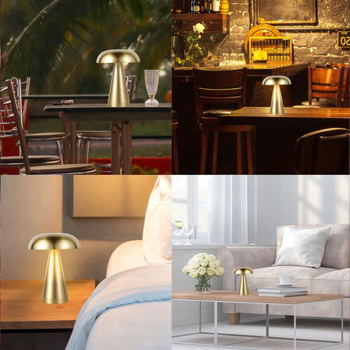 Lámpara De Mesa Led Portátil Inalámbrica Con Forma De Hongo,
