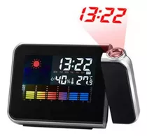 Reloj Digital Despertador Proyector Led Holograma Alarma Color Negro