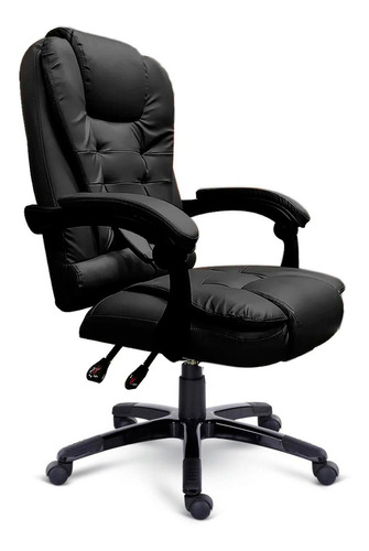 Silla De Oficina Beladonna Ecocuero Premium Negro