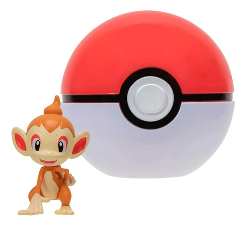 Chimchar 4cm Con Pokebola 7cm Pokemon Jazwares