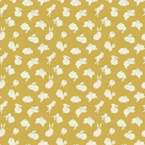 Pbs Fabrics Moon Conejo Amarillo Quilter Algodon Por The Yar