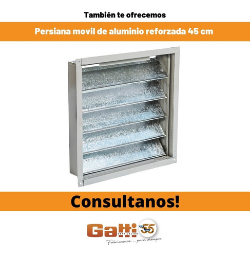Imagen 9 de 10 de Extractor De Aire Axial Industrial 45 Cm P/ Conducto Gatti Ventilación