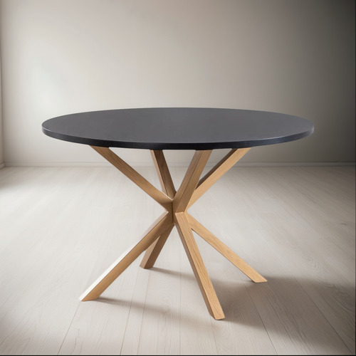 Mesa Redonda Para Comedor 120 Cm Estilo Nórdico