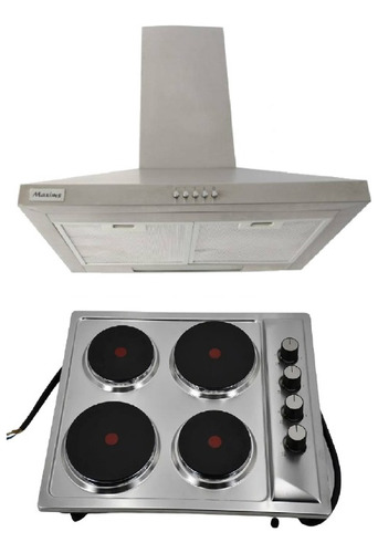 Combo Campana Piramidal Y Parrilla Electrica 60 Cms Maxims