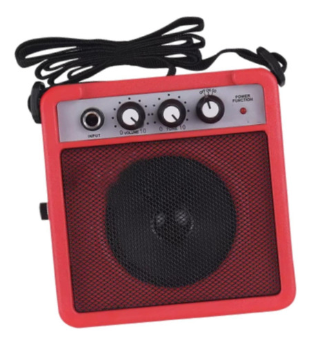 Mini Amplificador De Guitarra De 5 W Para Práctica Rojo