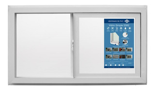 Ventana corredera 100x100 cm termopanel aluminio titanio-Termohome Ventana corredera 100x100 cm termopanel aluminio titanio-Termohome
