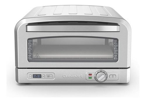 Horno eléctrico para pizza Cuisinart CPZ-1200br, 110 V, color plateado