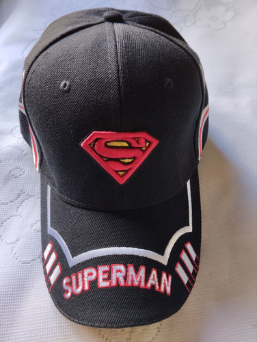 Gorras Superman Negro Bordados Super Heroes