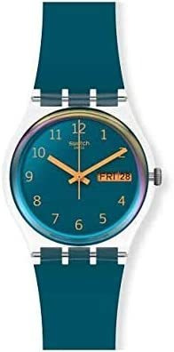 Swatch Ge721 - Reloj Unisex Con Esfera De Cuarzo Azul