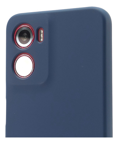 Funda Case Protector Para Moto E15 Antishock Anticaidas Silicon Microfibra - Azul Marino Moto E15