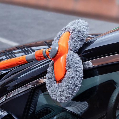 Fregona Para Lavado De Autos Con Poste Curvo Extensible, Mop