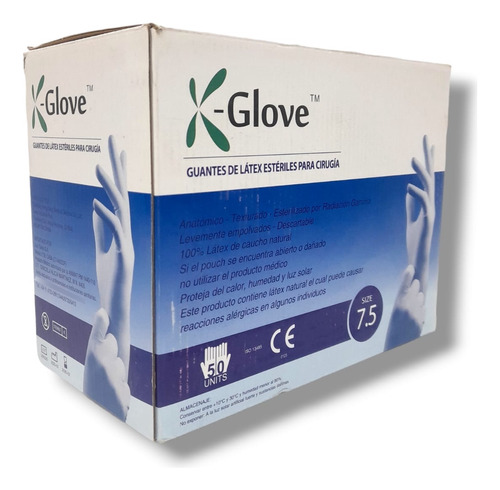 Guantes De Látex Estériles Para Cirugía X 50u  -glove