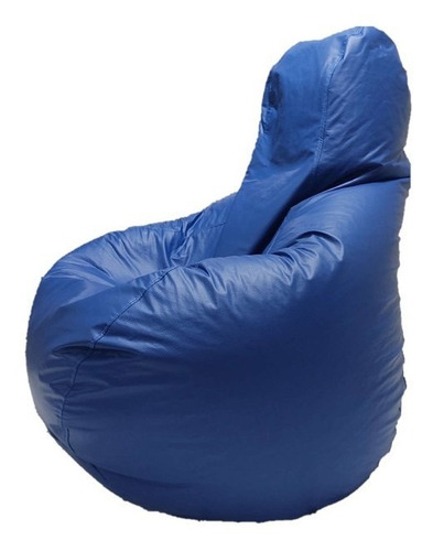 Sillón Puff Pera Premium Confortable Chocolate Color Azul