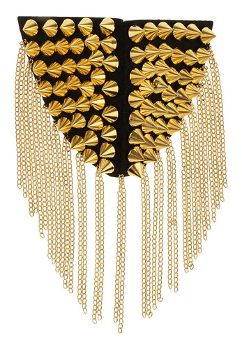 1 Par Charretera Epaulette Con Remaches Y Borlas De Cadena