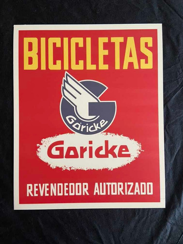 Placa Decorativa Goricke Bicicleta Antiga Oficina Coleção