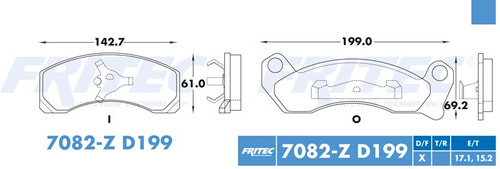 Balatas Delantero Fritec Marquis 1983-1984 2.3l