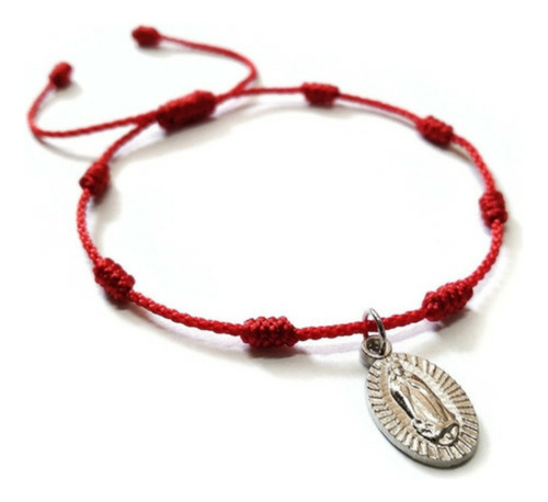 Pulsera Hilo Rojo Medalla Virgen Milagrosa