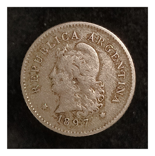 Argentina 10 Centavos 1897 Muy Bueno Cj 91.2 Separado