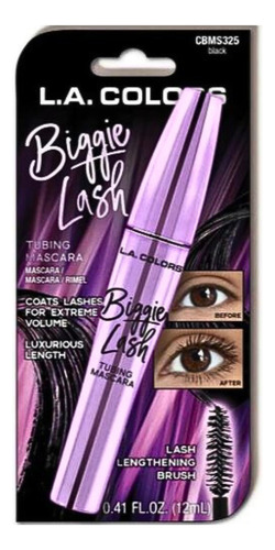 Mascara Rimel Biggie Lash Volumen L.a Colors Negro